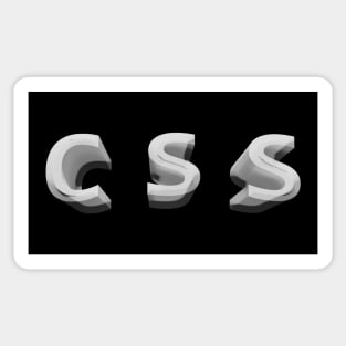 Css 3d Typographic Design Sticker